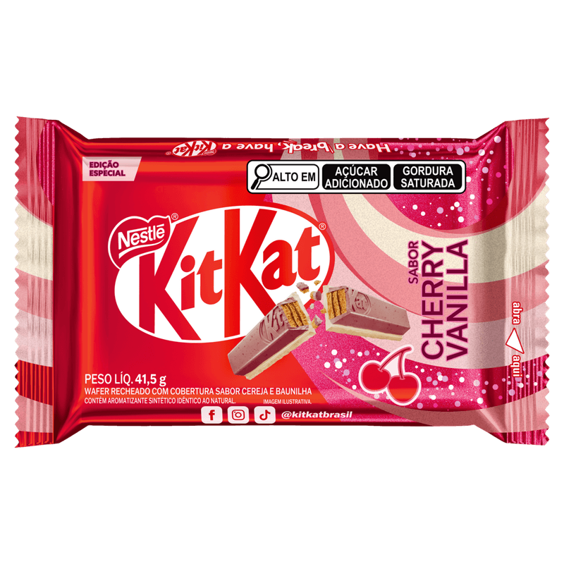 Wafer Cobertura Cherry Vanilla Kitkat - 41,5g