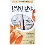 Kit Shampoo 300ml + Condicionador Antiquebra 150ml Pantene Biotinamina B3 Antiqueda & Nutrição