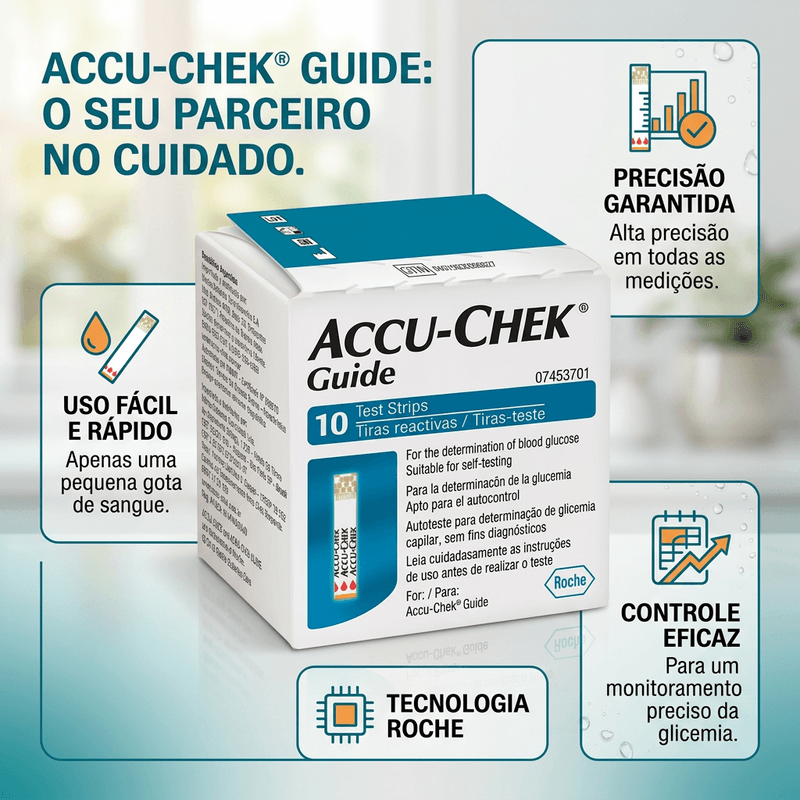 Tiras Accu Check Guide Testojo 10Un - Sem Marca - Imobilizado 3