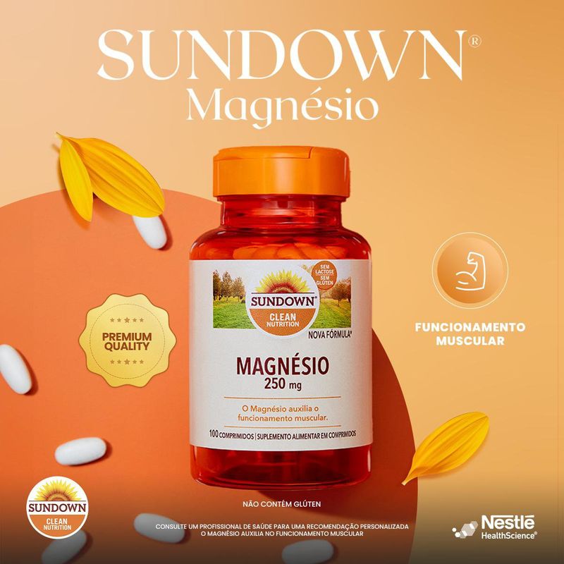 Suplemento Alimentar Sundown Magnésio 250mg - 100 Comprimidos 3