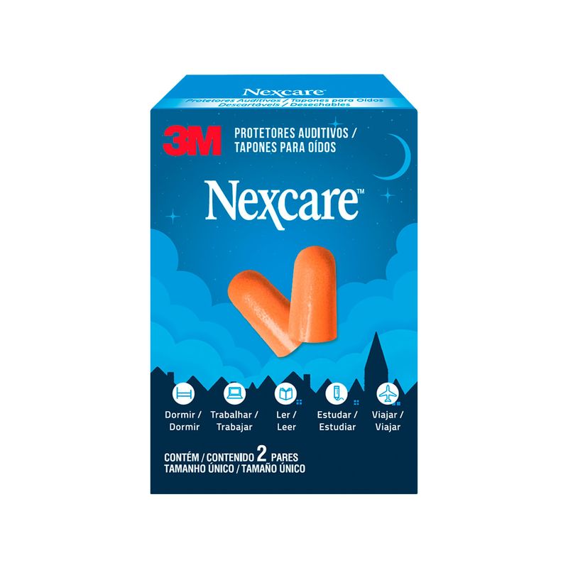 Protetor Auditivo Nexcare 02 Pares - Nexcare 1