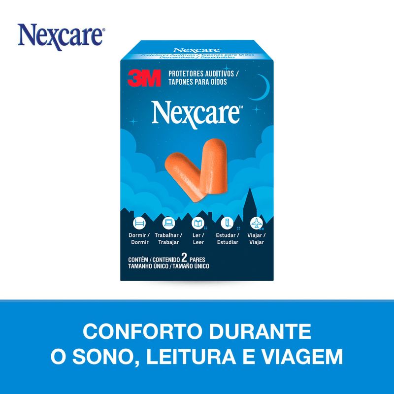 Protetor Auditivo Nexcare 02 Pares - Nexcare 4