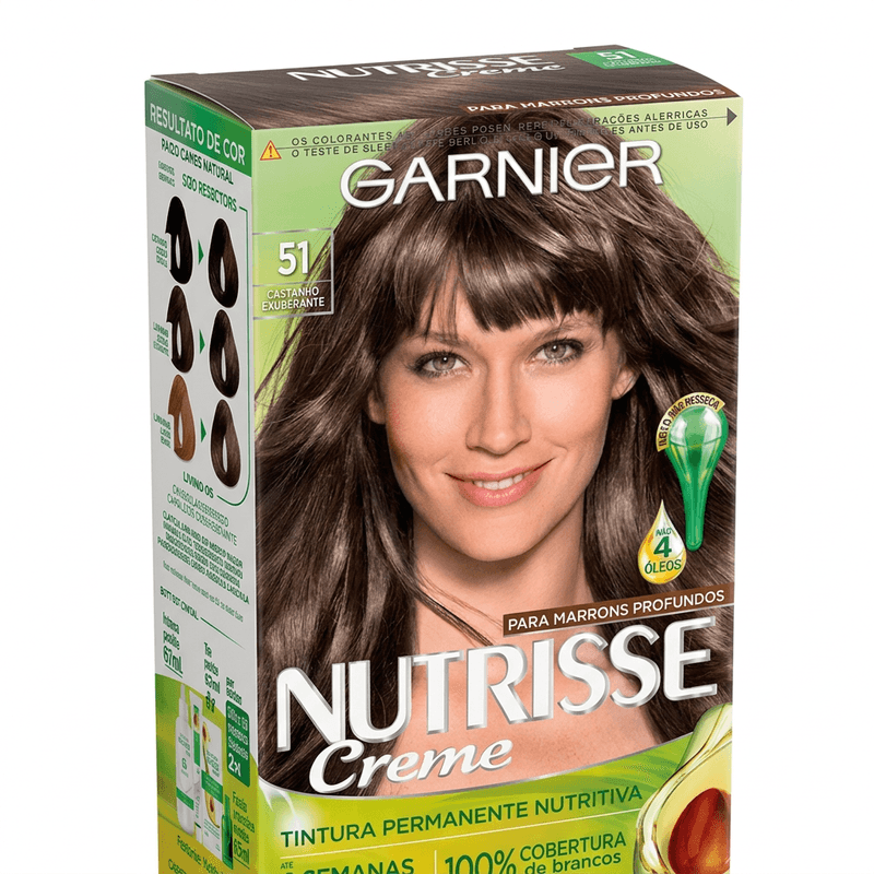 Tintura Garnier Nutrisse 51 Castanho Exuberante - Nutrisse 2
