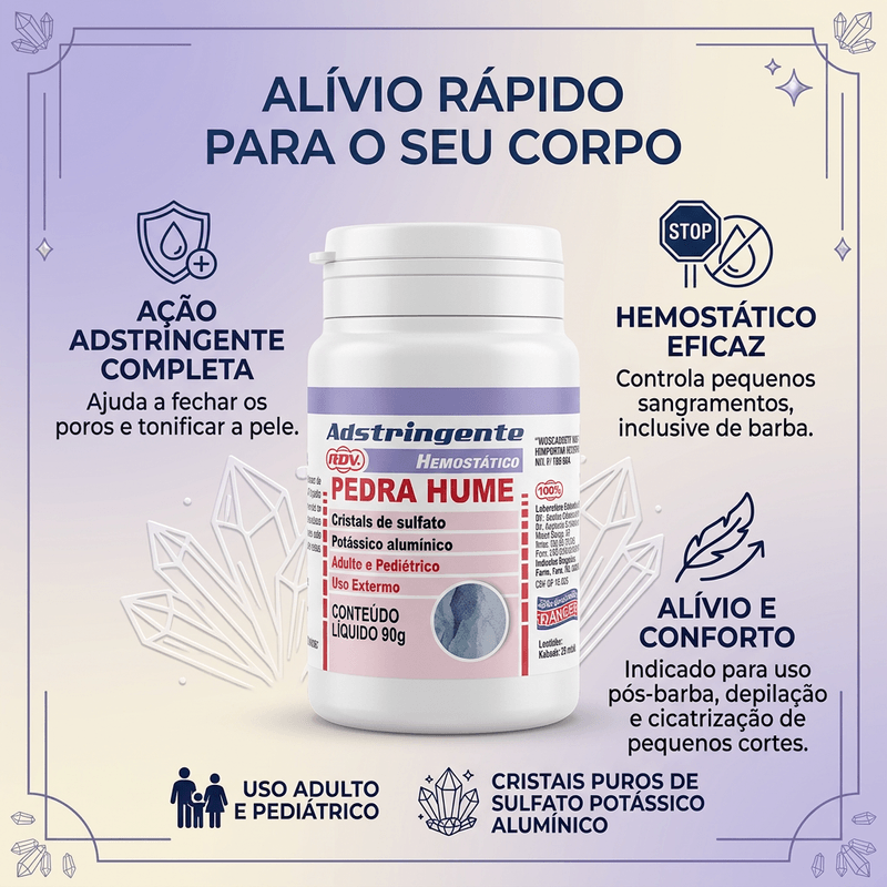 Pedra Hume Adv Cristais 90G - Adv 3