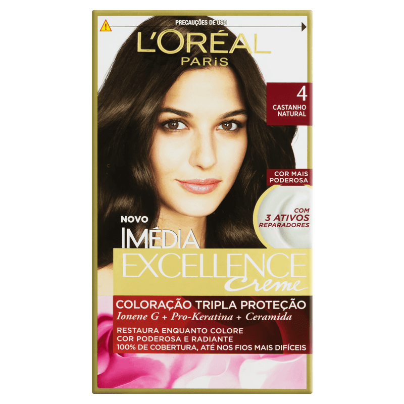 Tinta de Cabelo Imedia Excellence 4 Castanho Natural 1