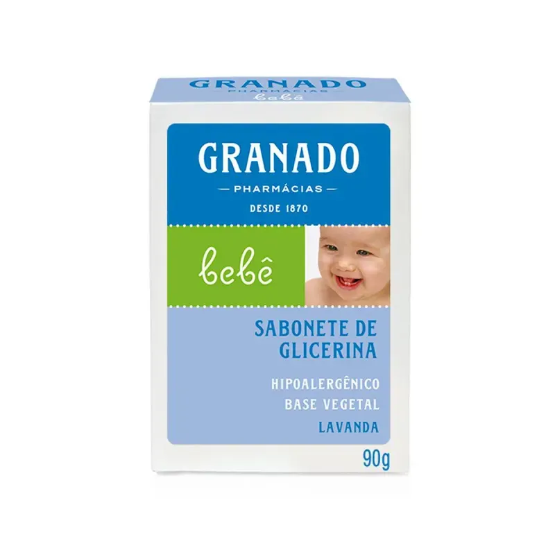 Sabonete Barra de Glicerina Lavanda Granado Bebê Caixa 90g 1