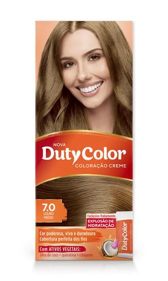 Tintura Creme Dutycolor Coloração Creme 7.0 Louro Médio 1
