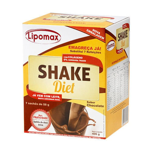Shake Diet Lipomax Sabor Chocolate 40G 07Sach - Lipomax 1