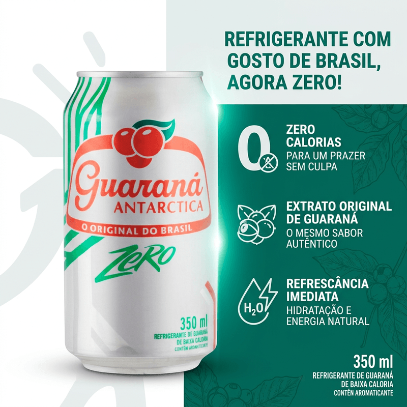 Refrigerante Guarana Antárctica Zero 350Ml 3