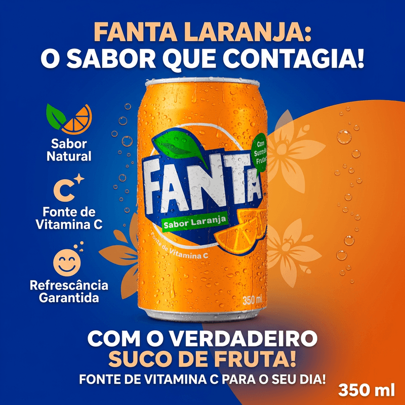 Refrigerante Fanta Laranja Lata 350Ml - Fanta 3