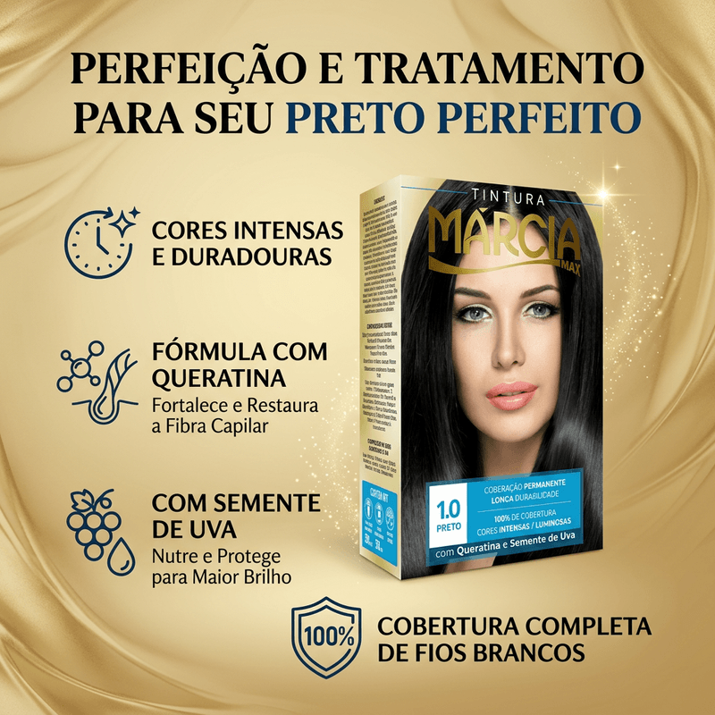 Tintura Marcia 1.0 Preto 30Ml - Marcia Cosmeticos 3
