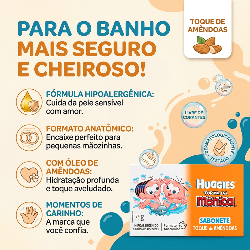 Sabonete Huggies Hidr 75g 3