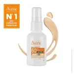 Protetor Solar Facial com Cor 1 Clara Avène Mat Perfect Anti-Idade FPS 60 40g