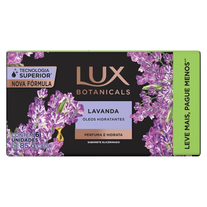 Sabonete em Barra Glicerinado Lux Botanicals Lavanda 85g Pack 6 Unidades 2
