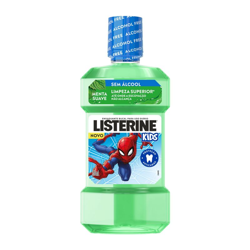 Enxaguante Bucal Listerine Kids Menta Suave Zero Álcool 250ml 1
