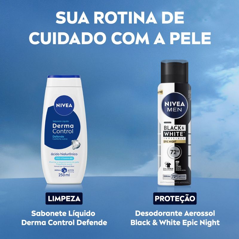 Desodorante Antitranspirante Aerossol Nivea Men Invisible Black & White Epic Night 150ml 7