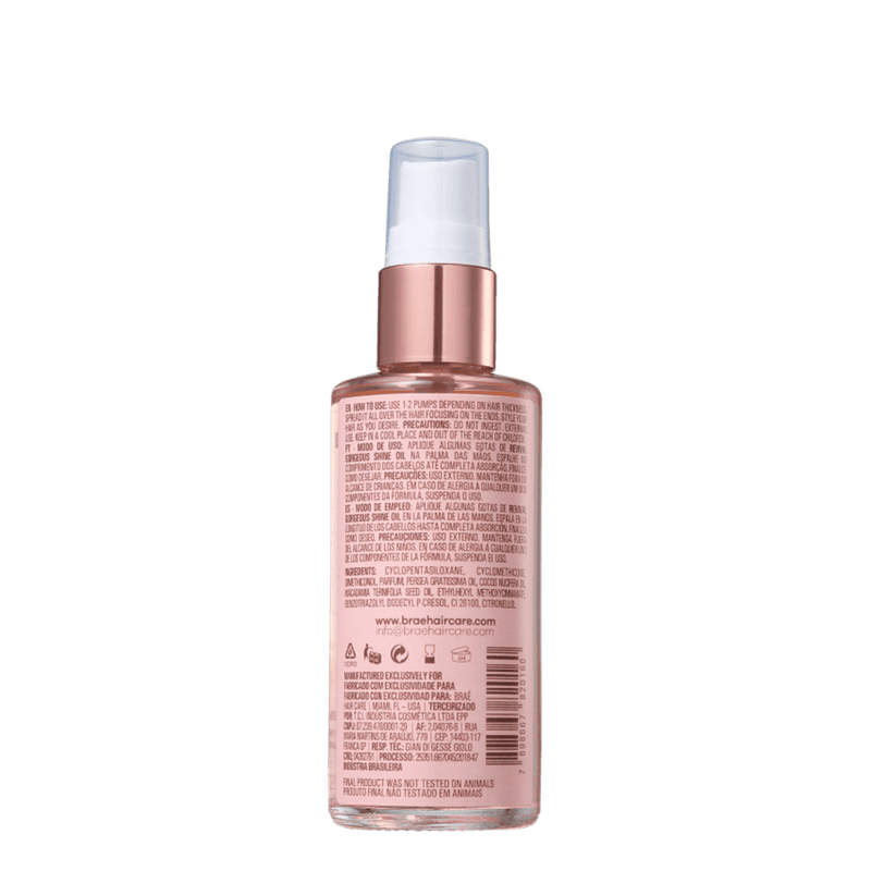 Óleo Capilar Braé Revival Gorgeous Shine Reconstrutor 60ml 2