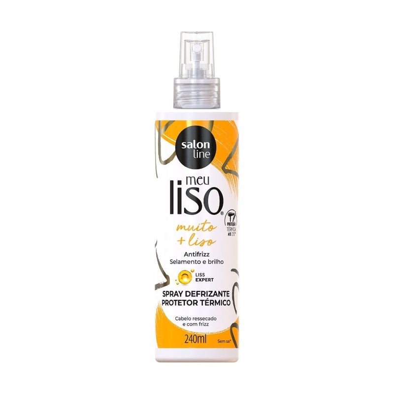 Spray Defrizante Protetor Térmico Meu Liso Muito + Liso 240ml Salon Line 1