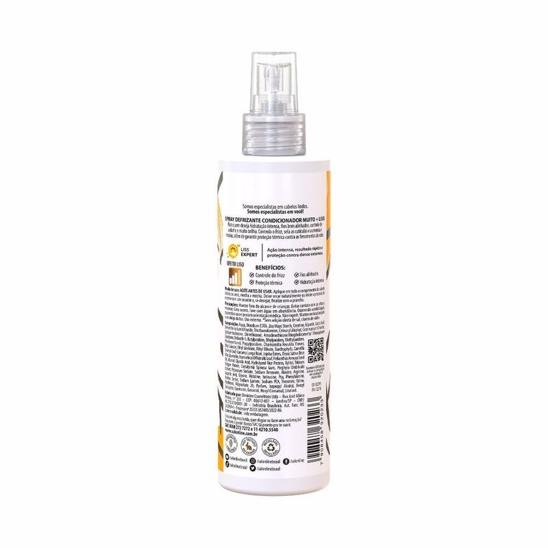 Spray Defrizante Protetor Térmico Meu Liso Muito + Liso 240ml Salon Line 2