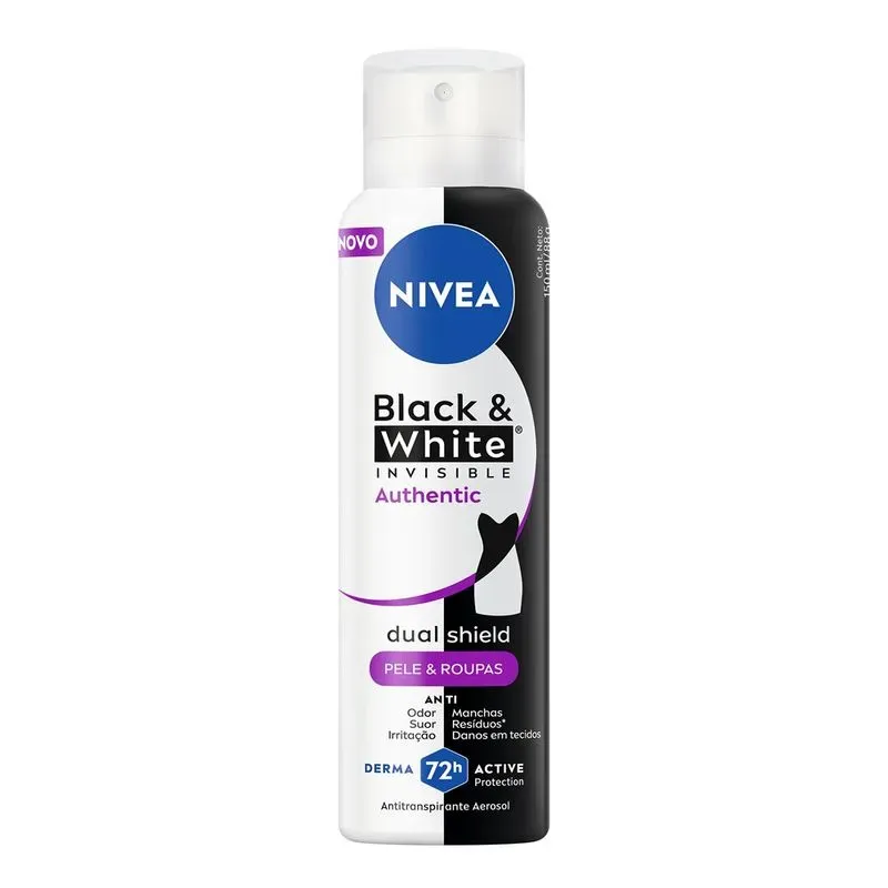 Desodorante Antitranspirante Nivea Black & White Invisible Aerosol 150ml