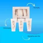 Kit Shampoo Condicionador e Máscara Antifrizz Divine 60ml Braé 4