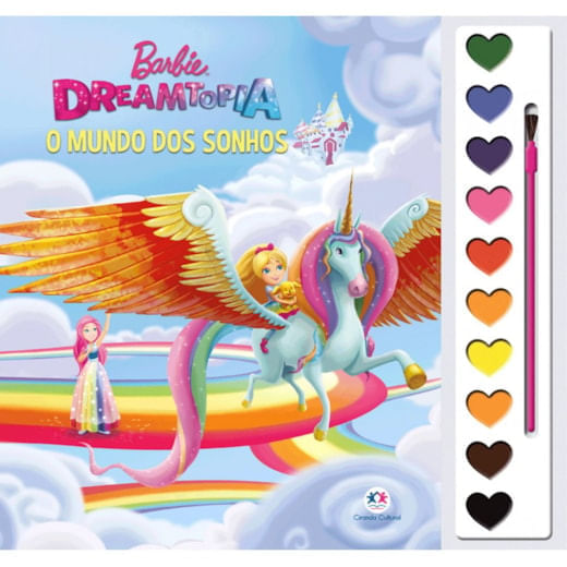 Livro com Aquarela Barbie Dreamtopia Mundo dos Sonhos Ciranda Cultural 1un 1