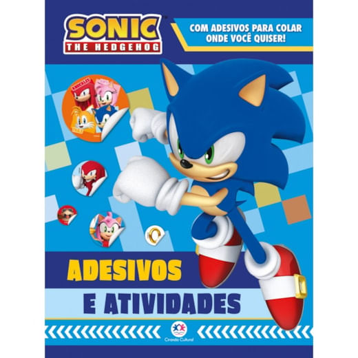 Livro Sonic Adesivos e Atividades 32 Páginas Ciranda Cultural 1