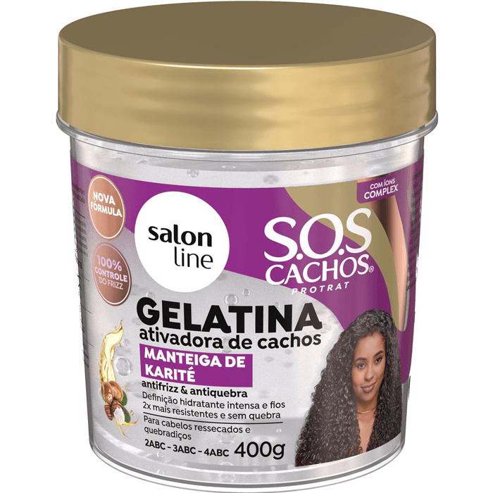 Gelatina Ativadora de Cachos Manteiga de Karité 400g Salon Line 1