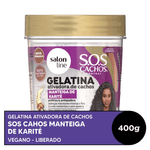 Gelatina Ativadora de Cachos Manteiga de Karité 400g Salon Line 2