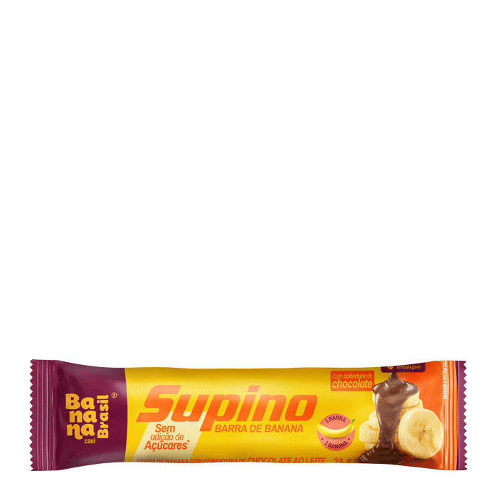 Barra Supino Zero Banana Chocolate ao Leite 24g Banana Brasil 1