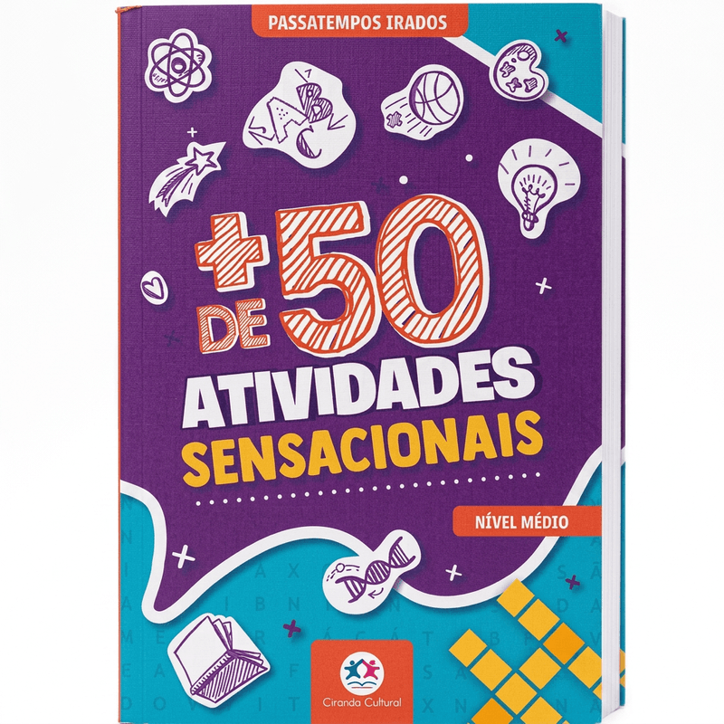 Livro + de 50 Atividades Sensacionais Passatempos Irados Ciranda Cultural 3