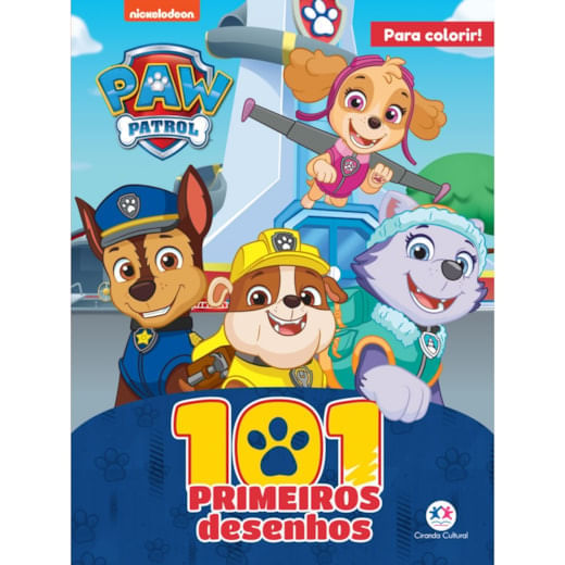 Livro de Colorir 101 Primeiros Desenhos Patrulha Canina 96 Páginas Ciranda Cultural 1