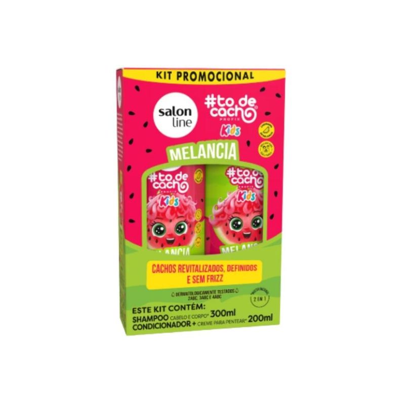 Kit Kids Melancia Salon Line Shampoo 300ml e Condicionador 200ml 1