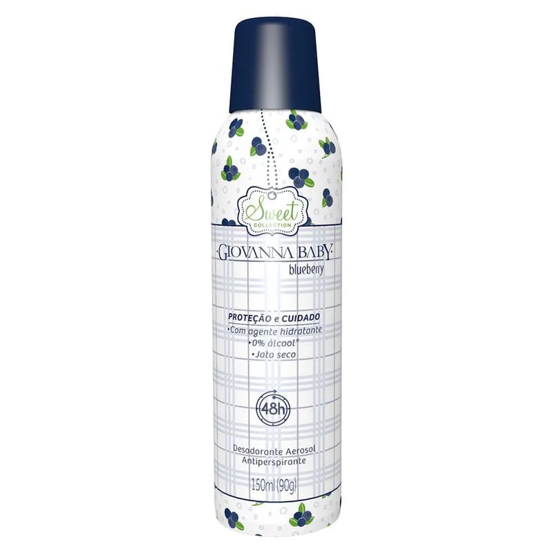Desodorante Antitranspirante Aerosol Giovanna Baby Blueberry 150ml 1
