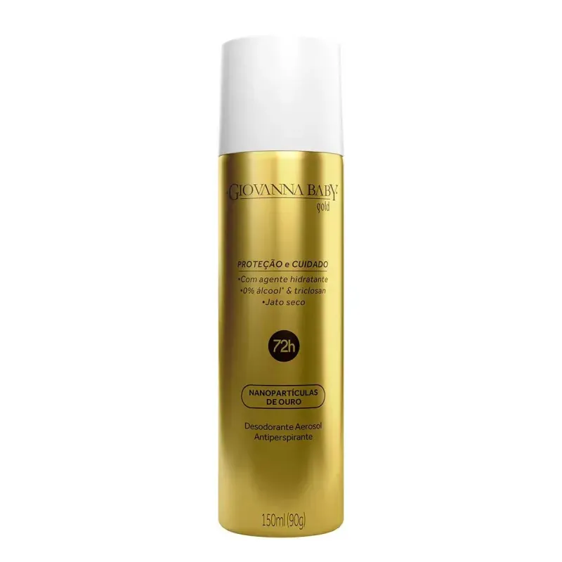 Desodorante Antiperspirante Aerossol Giovanna Baby Gold 150ml 1