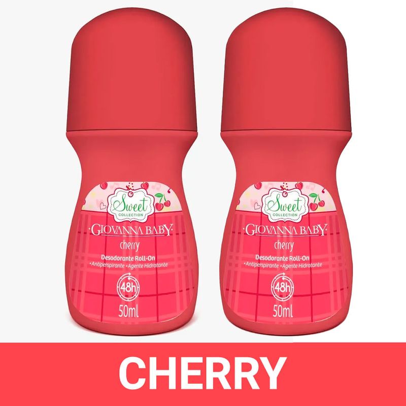 Kit Desodorante Roll-On Giovanna Baby Cherry 50ml 2 Unidades 2