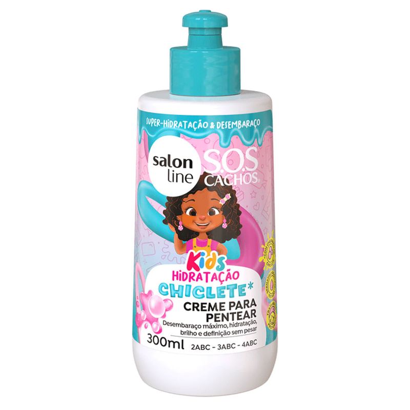Creme para Pentear Infantil Salon Line SOS Cachos Chiclete 300ml 1