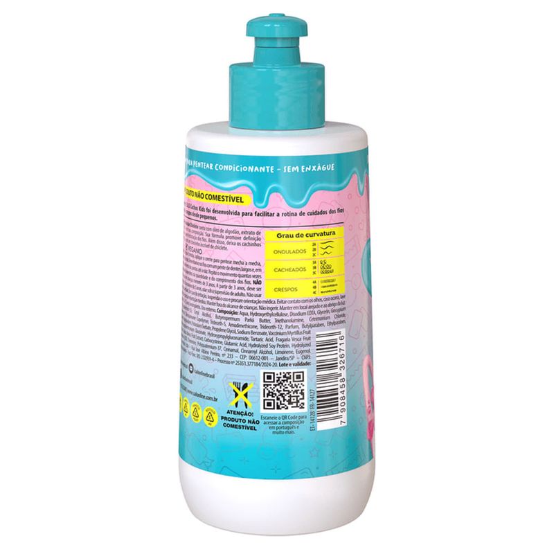 Creme para Pentear Infantil Salon Line SOS Cachos Chiclete 300ml 3