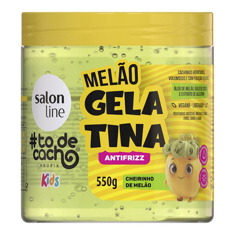 Gelatina Capilar #todecacho Kids Antifrizz Melão 550g Salon Line 1