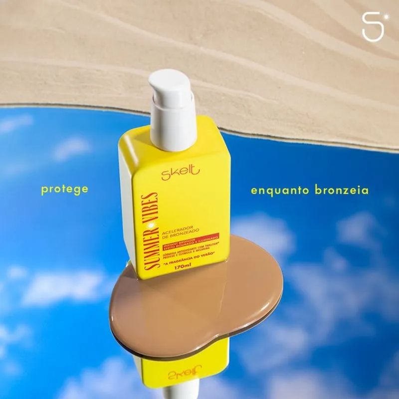 Acelerador de Bronzeado Skelt Summer Vibes 170ml Creme Corporal Intensificador de Melanina 2