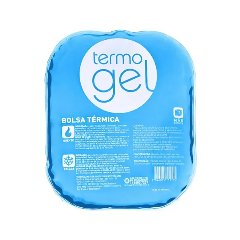Bolsa Térmica Crystal Azul 13x25cm Gel Quente e Fria Termogel 1