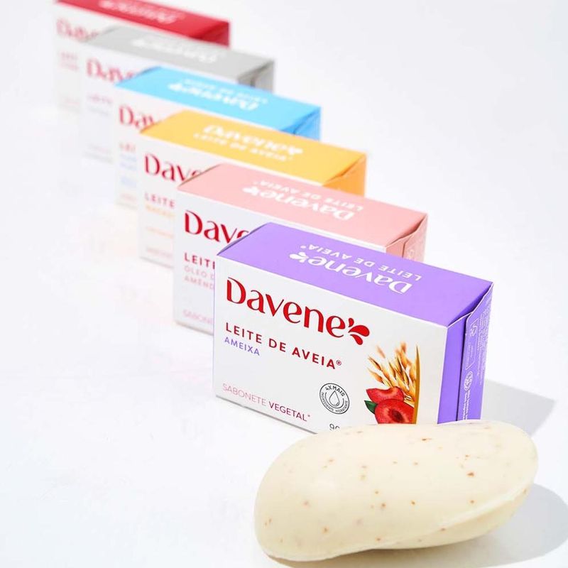 Sabonete em Barra Vegetal Leite de Aveia e Macadâmia 90g Davene 2