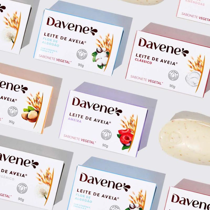 Sabonete em Barra Vegetal Leite de Aveia e Macadâmia 90g Davene 3