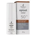 Protetor Solar Facial Stick Episol Color FPS 50 Médio Escuro 18g 1