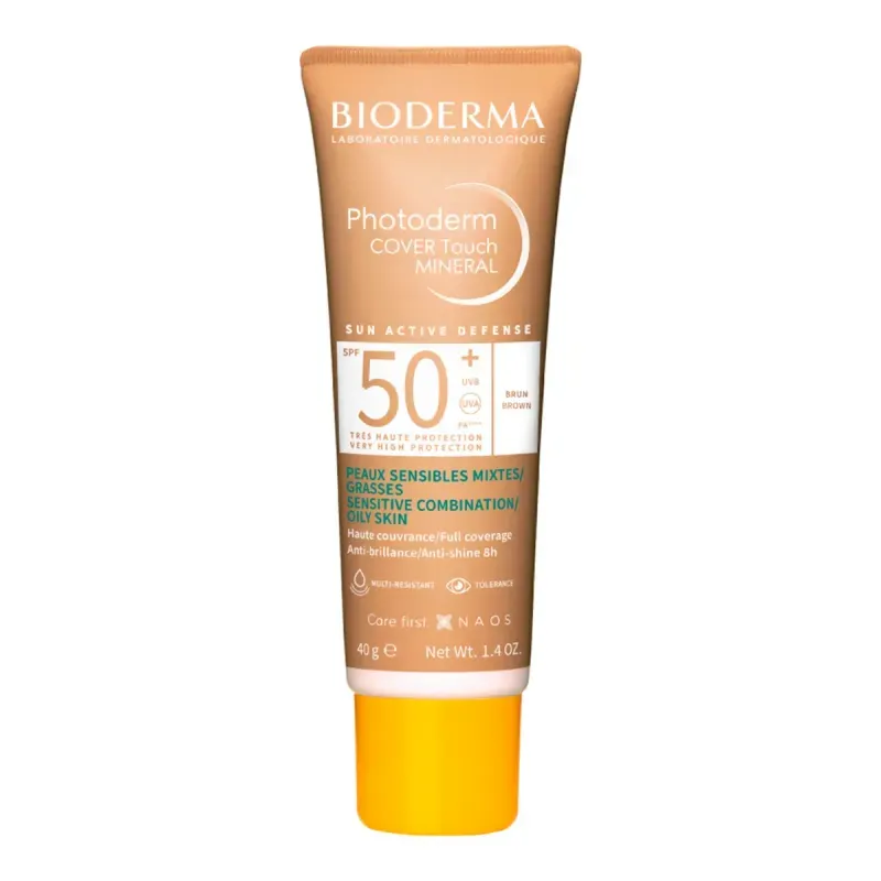 Protetor Solar Mineral FPS 50+ Photoderm Cover Touch Escuro 40g Creme Toque Seco Matte 1