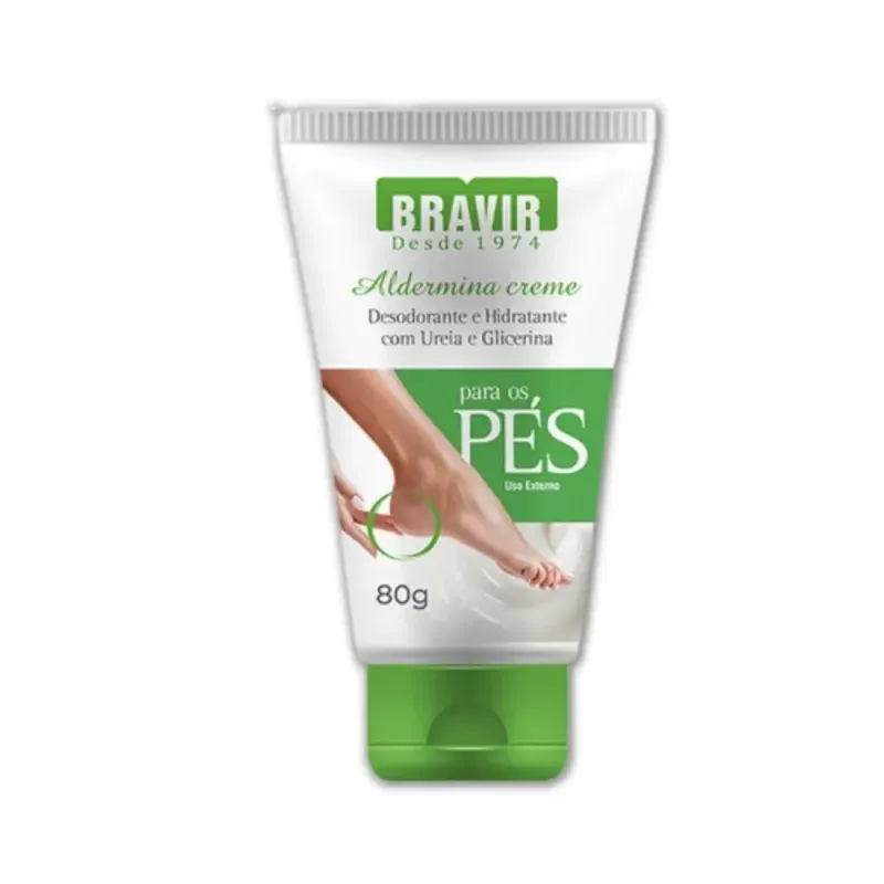Creme Hidratante para Pés Aldermina com Ureia 80g Bravir 1