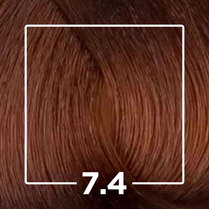 Coloração Permanente 7.4 Louro Médio Acobreado 60ml Bio Extratus 2