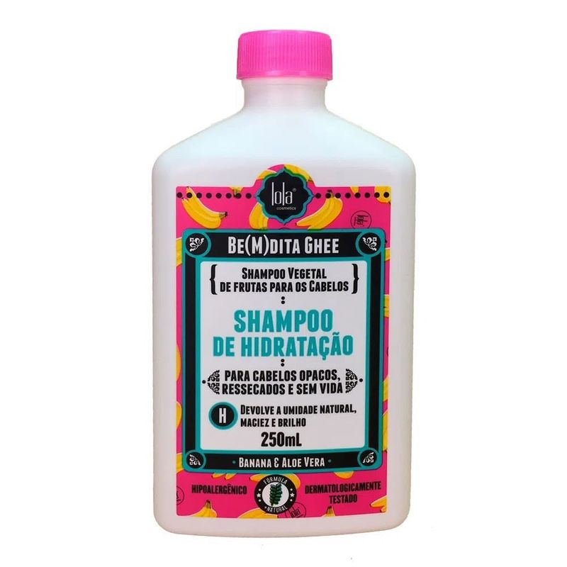 Shampoo de Hidratação Be(m)dita Ghee Banana e Aloe Vera 250ml Lola Cosmetics 1