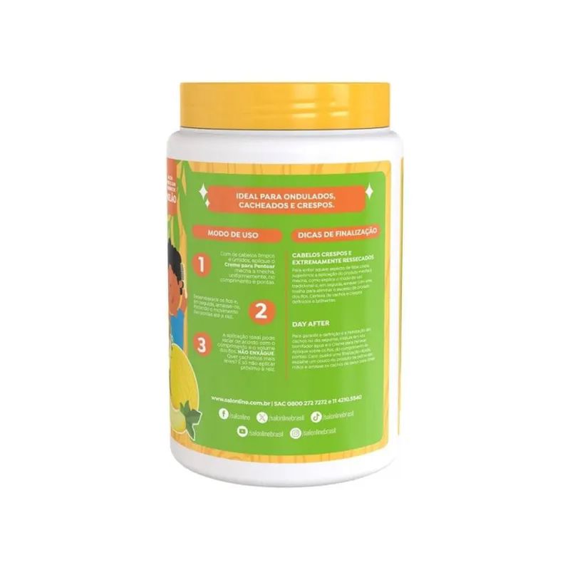 Creme para Pentear Infantil Salon Line Kids Melão 1kg 2