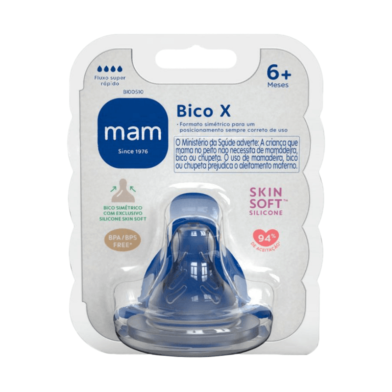 Bico de Mamadeira MAM Fluxo Super Rápido Tamanho X 1un 1
